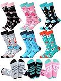 Croknit 6 Pairs Novelty Medical Assistants Socks for Women Men Funny Cotton Crew Socks Medical Assistants Week Appreciation Gift for Nurse Healthcare Worker