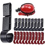 JLBLNHW 20 Pack Helmet Clips for Headlamp, Hardhat Head lamp Accessory, Hard Hat Accessories, Headlamp Hook, Hard Hat Light Clips, Easily Mount Head lamp on Narrow-Edged Helmet
