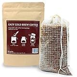 No Mess Cold Brew Coffee Filters - Easy, Single Use Filter Sock Packs, Disposable, Biodegradable Fine Mesh Brewing Bags for Concentrate, French/Cold Press Kit, Hot Tea in Mason Jar or Pitcher