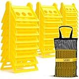 24 Pack Edge Corner Protector With Carrying Case for Flatbed Cargo Load Truck Shipping - 4'' x 6'' Winch Ratchet Straps Plastic Protectors