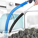 PetOde 2 Pieces Dryer Vent Cleaner Kit Compatible with Most Vacuum Cleaner, Flexible Dryer Lint Brush and Dryer Vacuum Hose Attachment, Lint Remover Cleaning Tools, Blue