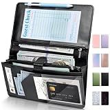 Forvencer Server Book High Volume, Expandable Waitress Book with 2 Zipper