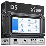 XTOOL D5 OBD2 Scanner Car Code Reader, Engine ABS SRS Transmission Diagnostic Scan Tool with 10 Resets, EPB Service, ABS Bleed, Throttle Relearn, Clear Check Engine Light, Free Update