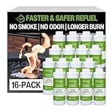 16 QUARTS Odorless, Smoke-Free Ethanol Fireplace Fuel | Best Flame, Fast Pour, Long Burn, Safety-Tested, Made in USA | Bio Ethanol Fuel for Fire Fire Pit Ethanol Fireplace | e-NRG Bioethanol