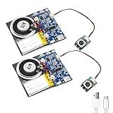 XLW Module - 16MB Push Button Activated Sound Module with Speaker, Type-C Cable, and Easy Recording Capability16 Minutes for Personalized Greetings, DIY Projects, and Holiday Crafts (Blue-2Pack)