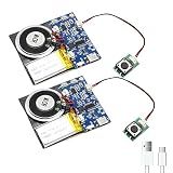 XLW Module - 16MB Push Button Activated Sound Module with Speaker, Type-C Cable, and Easy Recording Capability16 Minutes for Personalized Greetings, DIY Projects, and Holiday Crafts (Blue-2Pack)