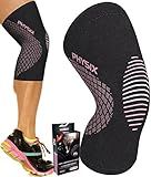 PHYSIX GEAR Knee Support Brace - Premium Recovery & Compression Sleeve for Meniscus Tear, ACL, MCL Running & Arthritis - Best Neoprene Stabilizer Wrap for Crossfit, Squats & Workouts -Single Pink XL