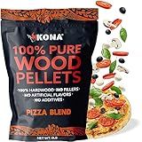 Kona Pizza Blend Wood Smoker Pellets, 100% Natural Hardwood - Rich Smoky Flavor - Ideal for Pizza Ovens, Smokers, and Smoker Tubes - 2 Pounds