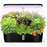 CYBSDF Indoor Garden Hydroponics Growing System 12 Pods, Indoor Herb Garden with LED Grow Light, Adjustable Height Up to 12inch, Hydroponics for Family