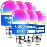 Lightinginside Smart Light Bulbs Work with Alexa/Google Home/SmartLife 6PCS