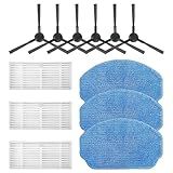 Spare Replacement Parts Compatible with MAMNV BR150 BR151, ZCWA BR150 BR151, MANVINS G20 Robot Vacuum and Mop Combo Accessories Include: 3 Hepa Filters 3 Mop Pads 6 Side Spin Brushes