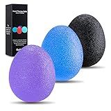 Squeeze Balls - 3 Pieces Silicone Therapy Balls for Stress Relief, Grip Strengthening and Finger Exercise - Ideal for Physical Therapy and Hand Rehabilitation