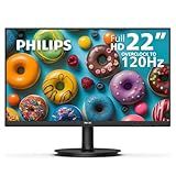 Philips 221V8LB3 22'' Class Thin Full HD Monitor (1920 x 1080), 120Hz with 1ms MPRT for Casual Gaming, Adaptive Sync, LowBlue Mode, VESA Mount, HDMI & VGA, 4-Year Advance Replacement Warranty