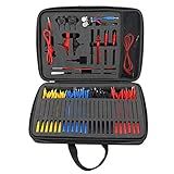 92 Pieces Multi Function Auto Diagnostic Tools, Automotive Circuit Test Leads Kit with Black Carrying Case, Electrical Testers Wire Connectors Adapter Cables
