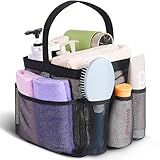 Eudele Mesh Shower Caddy Portable for College Dorm Room Essentials, 8-Pocket Large Capacity Shower Bag for Beach, Swimming, Gym