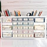 54Pcs Teacher Toolbox Labels Classroom Decoration Self-Adhesive Boho Rainbow Toolbox Sticker Boho Tool Box Storage Decal Rainbow Organizer Container Decor for Back to School Teacher Supplies