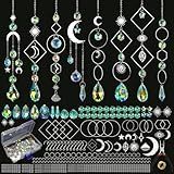 228pcs Sun Catcher Kits for Adults, DIY Arts and Crafts for Women Prism Crystal Suncatchers Indoor Window Hanging Ornaments Decor for Home Gifts for Mother Wife Daughter