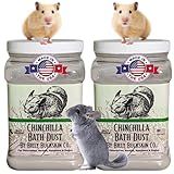 2 x 3 LB. Chinchilla Dust Bath Jar by Billy Buckskin Co., Pure Cleansing Pumice Sand Dust for Cleaning Other Small Pet Animals like Hamsters, Degus, Gerbil, Mice, Natural Dusting Powder & Pet Supplies