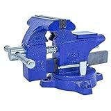 Yost Vises LV-4 Homeowner's Vise | 4.5 Inch Jaw Width with a 3 Inch Jaw Opening Home Vise | Secure Grip with Swivel Base | Blue