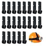 50 Pcs Hard Hat Clips for Headlamp, Hard Hat Accessories Helmet Clips, Headlamp Hook Light Clip, Easily Mount on Narrow Helmet