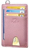 FurArt Slim Minimalist Wallet, Front Pocket Wallets, RFID Blocking, Credit Card Holder for Men-Pink