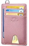 FurArt Slim Minimalist Wallet, Front Pocket Wallets, RFID Blocking, Credit Card Holder for Men-Pink