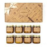 Scented Candles for Home,8 Pack Soy Wax Candle Set,Scented Candles Gift Set,Aromatherapy Candles, Amber Jar Vintage Apothecary Style, 8 Scents Gift Set