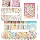 20 Sets DIY 3D Scene Sticker Book for Adults,Cute Sticker Therapy 3D Scenes Relief Stress Pass -Bakery, Library, Panda Supermarket,Tea Party