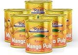 Rani Mango Pulp Puree (Makes Mango Lassi Shakes) Kesar Sweetened 30oz (1.875lbs) 850g Pack of 6 ~ Kosher | All Natural | NON-GMO | Vegan | No colors | Gluten Friendly | Indian Origin