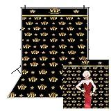 8x10ft VIP Photography Background VIP Red Carpet Event Backdrop Twinkle Golden Stars Backdrops for Photography Interior Wallpaper Decoration Baby Shower Girls Boys Birthday Studio Props