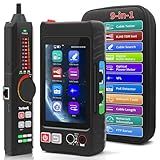 Multifunction Network Caber Tester,UTP Ethernet Cable Tester,Cable Tracer,4" IPS Touch Screen Network Tester Support DMM,OPM,Network Tools,POE++ Detect,RJ45 TDR,Length,FTP,NCV,IP/LLDP/CDP/PD/PPPOE