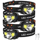 LHKNL Headlamp Flashlight, Lumen Bright Head Lamps LED Rechargeable Camping