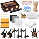 Didaey 539 Pcs Card Flattening Tool Kit Trading Card Repair Accessory Grading Cleaning Kit for Collectors Collectible Cleaning Protect Fix Bent Cards Flatten Lifted Edges Accessories