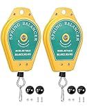 QWORK Spring Balancer, 2 Pack 6.6lbs - 11lbs Bearing Retractable Tool Fixture Holder for Assembly-line