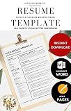 Alexander Knowels Resume CV Template for Microsoft Word and Apple Pages: Instant Download Resume CV Template for Microsoft Word and Apple Pages