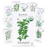 Sereniseed Certified Organic Herb Seeds 10-Pack, Culinary Garden Kit