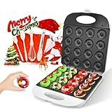 DSP All in One 2 Inch Mini Donut Maker, Non-Stick, Cool Touch, Electric Doughnut Machine for 16 Snacks & Desserts, Perfect for Birthday, Wedding, Baby Shower, Christmas, Party, Afternoon Tea