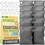 Activated Charcoal Odor Absorber for Strong Odors in Car, Closet, Shoe, Basement. 10 Activated Charcoal Bags Odor Absorbers for Home. Bamboo Charcoals Air Purifying Bag Charcoals Deodorizer Eliminator