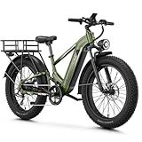 LEONX M2 pro Electric Bike,1800W Peak Motor Ebike for Adults, 26'' x 4.0'' Fat Tire Electric Bike with 48V 17.5AH Battery, 36MPH 85Miles Long Range Electric Mountain Bike with Rear Basket