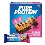 Pure Protein Brookie Protein Bars – 20g Protein, 3g Sugar, 190 Calories (12 count) Low Sugar* High Protein Snack - Gluten Free - Perfect for a Healthy Snack