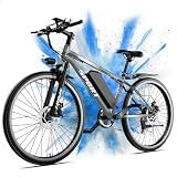 ASKGO Electric Bike for Adults, 26" Tires Electric Mountain Bike, 1500W Peak Ebike, 48V 10.4Ah Removable Battery, Up to 65 Miles, Electric Bicycle for Commute Campus, Front Fork Suspension