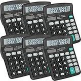 6 Pack Calculator Bulk, 12 Digits Calculators Desktop with Large LCD Display and Sensitive Butto, Solar and Battery Dual Power, Desk Calculator for Office, School, Home