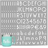 584 Pieces 8 sheets 1 inch Self-Adhesive Vinyl Letters Numbers Kit, Modern Mailbox Numbers Sticker for Mailbox, Signs, Window, Door, Cars, Trucks, Home, Business, Address Number, Name, Craft (White)