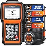 FOXWELL T2000 Pro TPMS Programming Tool, 2025 TPMS Relearn Tool, Activate/Relearn TPMS Sensors (315/433MHz), TPMS Reset & Diagnostics, Tire Sensor Programmer Only Program T10 Sensors