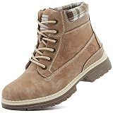 ANJOUFEMME Outdoor Hiking Boots for Women Waterproof - Womens Ankle Boots Lightweight Snow Winter Boots for Trekking Walking