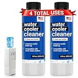 IMPRESA Water Dispenser Cleanser & Cooler Cleaner & Descaler - 2 x 8 Fl Oz - Top & Bottom Loading Water Coolers & Dispensers - Active Cleaning Solution for Reservoir Cleaning & Buildup Removal