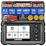LAUNCH CRP129HD Heavy Duty Truck Scanner,Full System Diesel Scan Tool with 7+ Resets,DPF Force Regen & Reset,Speed Limit Adjust,Oil Reset for Cummins Detroit Freightliner International Volvo & More