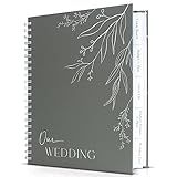 Beautiful Minimalistic Wedding Planner Book and Organizer - Enhance Excitement and Makes Your Countdown Planning Easy - Unique Engagement Gift for Newly Engaged Couples, Future Brides and Grooms
