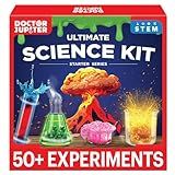Doctor Jupiter Ultimate Science Kit, Chemistry Set for Kids Ages 8-10-12-14 | Birthday Gift Ideas for Boys & Girls 8,9,10+ Years Old | STEM Toy with 50+ Experiments | Learning & Educational Projects