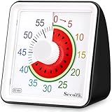 Secura 60-Minute Visual Countdown Timer for Kids & Adults, Classroom Time Management Tool (Black)